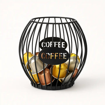 Cafée – Porta-Cápsulas com Design Escultural em Dourado