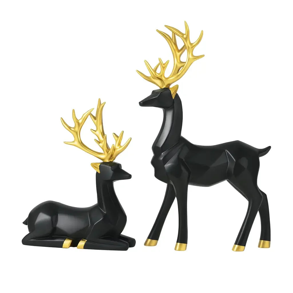 Elo Dourado – Par de Cervos Esculturais