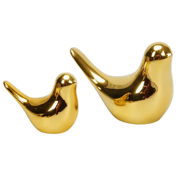 Par Alado – Esculturas Minimalistas em Metal Cromado