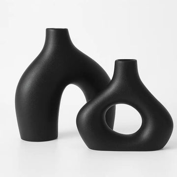 Duo Arco – Vasos Esculturais em Cerâmica Fosca