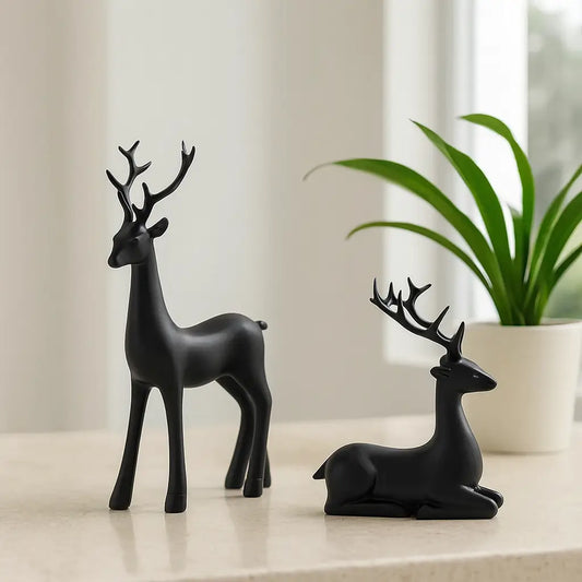 Varun – Conjunto Escultural de dois Cervos Contemplativos