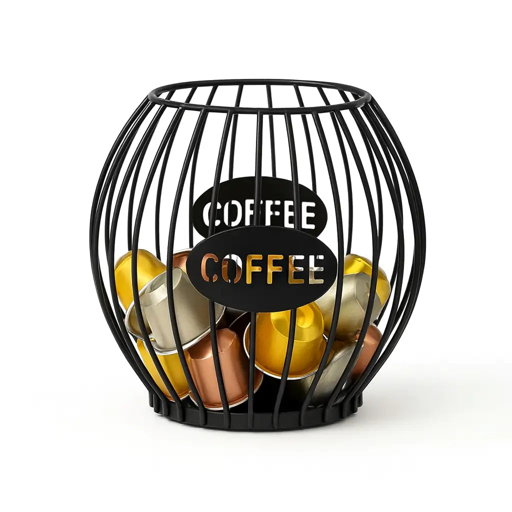 Cafée – Porta-Cápsulas com Design Escultural em Dourado